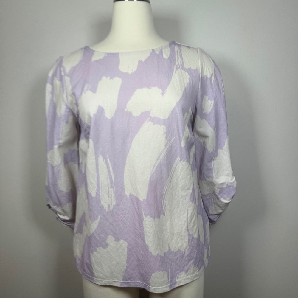 Phase Eight   Lavender and White Women's Blouse